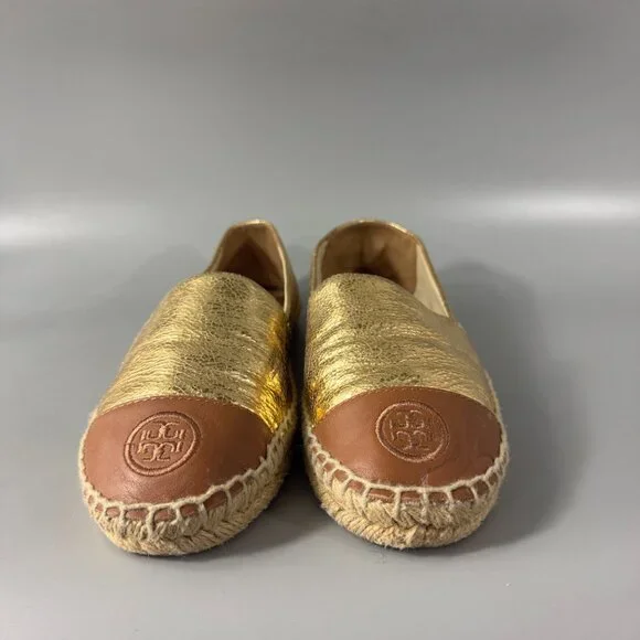 Tory Burch Colorblock Logo Leather Espadrille Flat, Size 8 1/2 - Picture 4 of 14